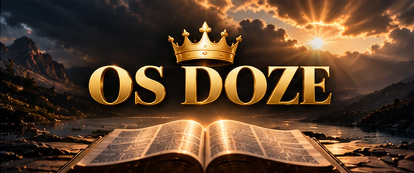 Os Doze, aplicativo da Palavra, com a Bíblia aberta ao pôr do sol